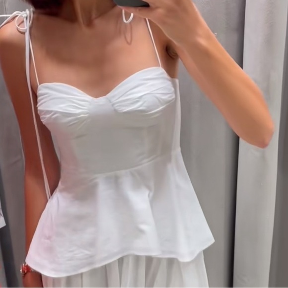 🦋 Bloggers Favorite 🦋 Zara ZW Collection Corset Bustier Top Size L - Picture 5 of 16